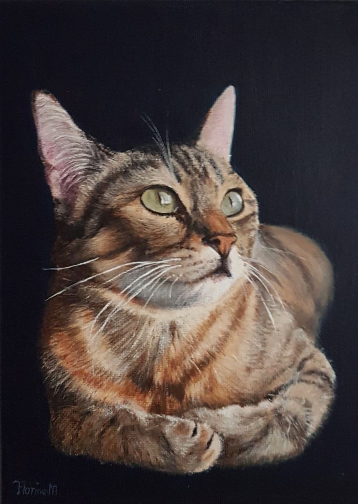 Painting of a cat