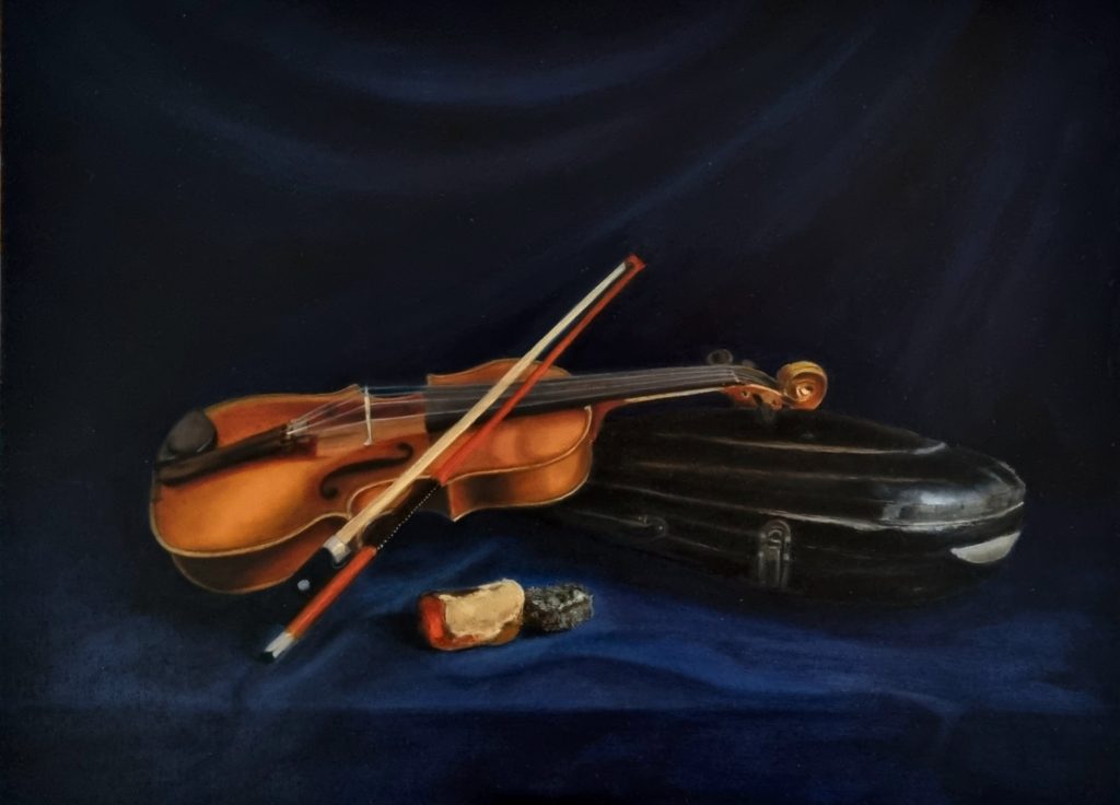 Painting of a violin